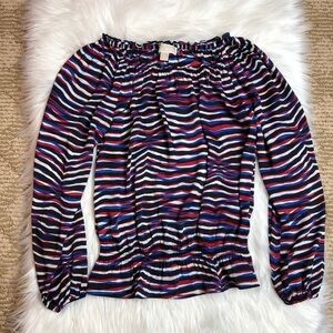 - Michael Kors Red White Blue striped Top size XS